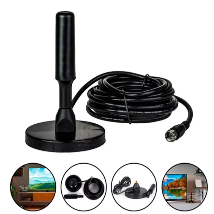 Antena HDTV Interior con Base Magnética – Alto Rendimiento