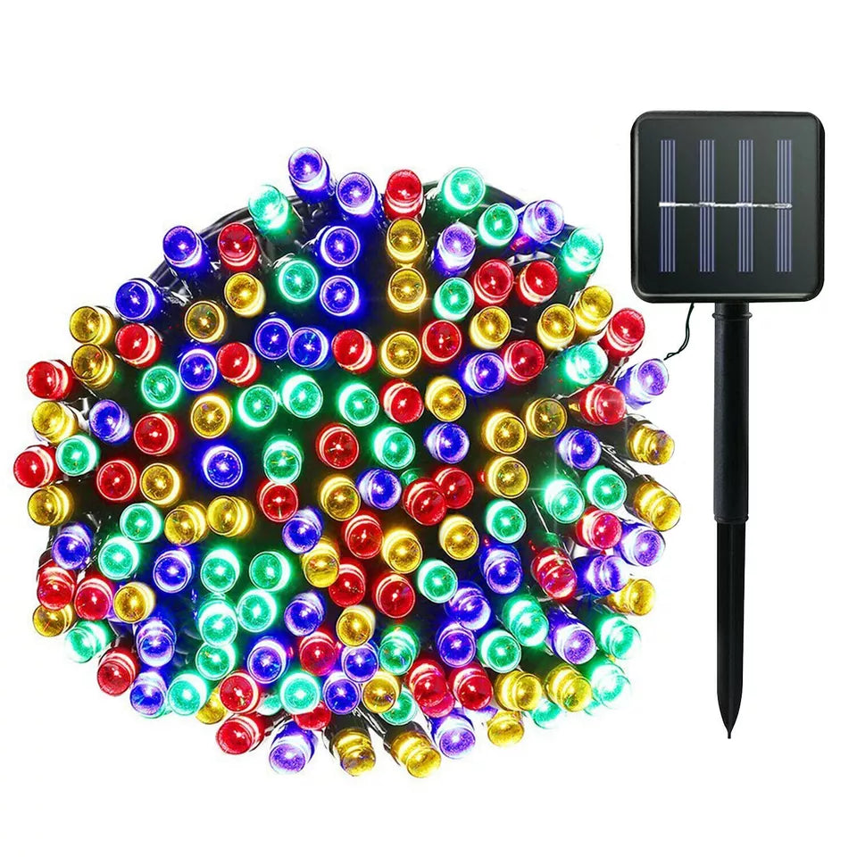 Luces Navideñas Solares Multicolor de 10 metros