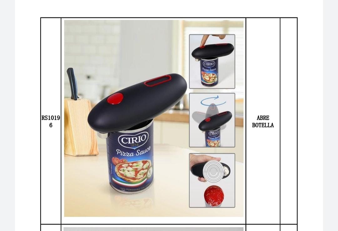 Abridor Electrico de Latas – Automatico y Portatil