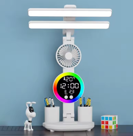 Lámpara de Escritorio LED con Ventilador