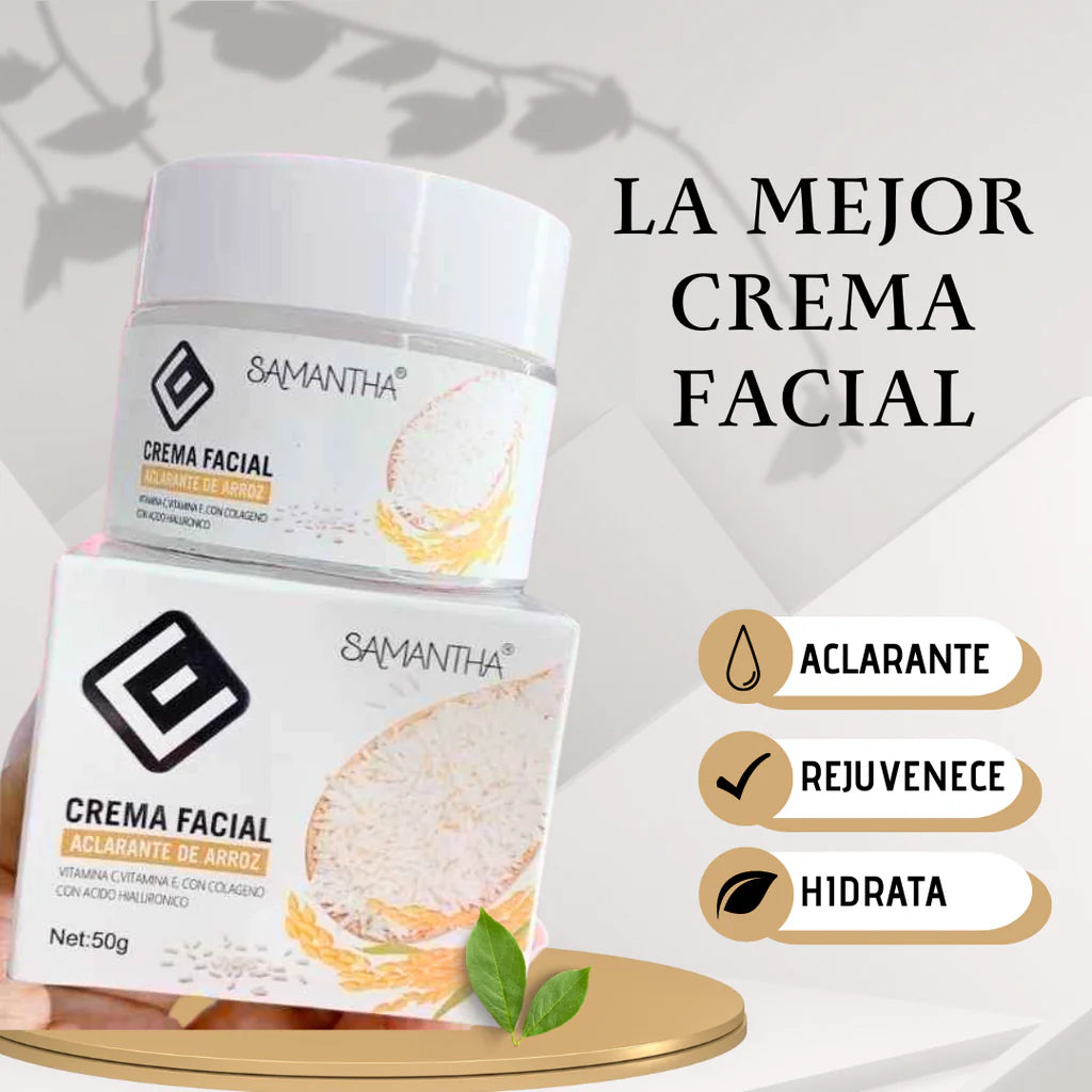 Crema Facial Aclarante de Arroz – 50 g