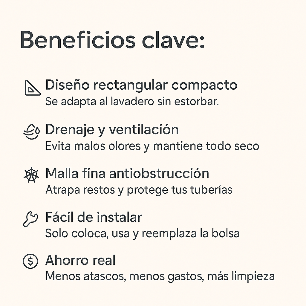 Filtro para lavadero + 100 Mallas Biodegradables