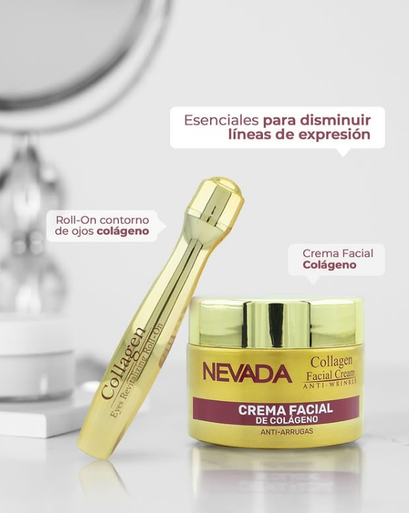 Crema Hidratante + Tratamiento de Ojos / Linea Colageno Nevada