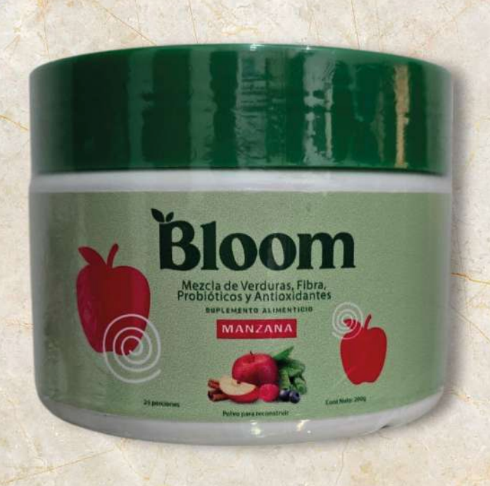 Suplemento Bloom GE Digestivo en Polvo – Sabor Manzana