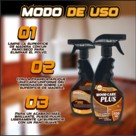 Wood Plus – Restaurador y Abrillantador de Madera