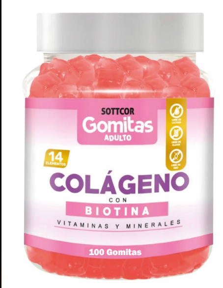 Colageno Gomitas - Gomitas de Colageno Hidrolizado con Biotina y Vitaminas