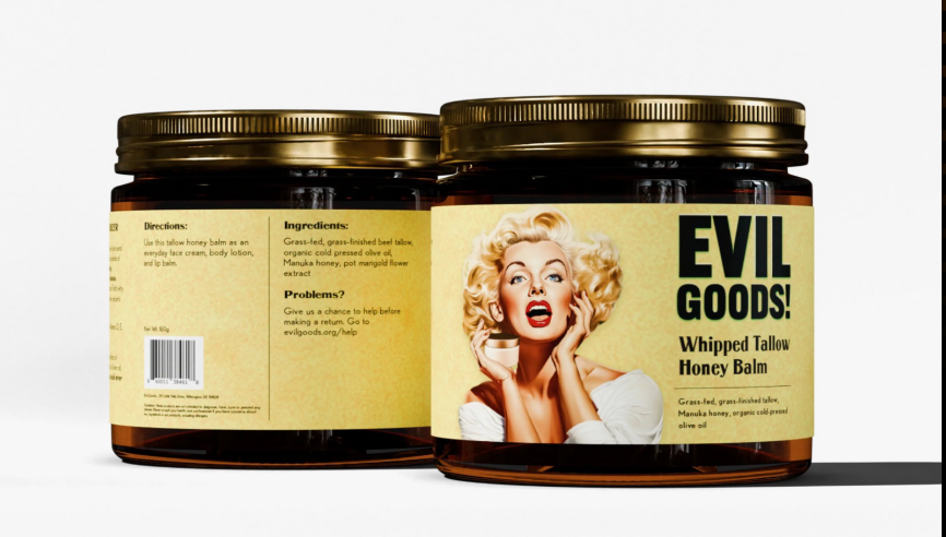 Evil Goods! - Balsamo Humectante Multiusos de Sebo de Res y Miel de Manuka