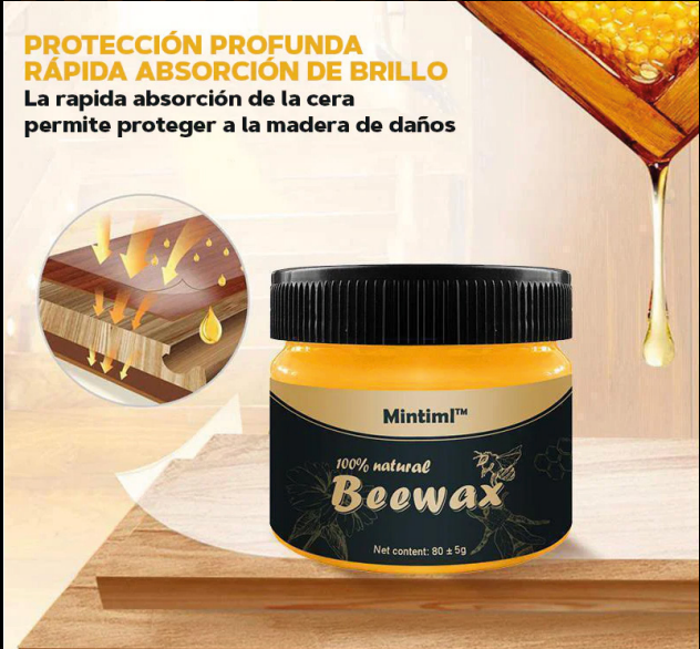 Beewax - Pulidor de Cera de Abeja Natural para Madera