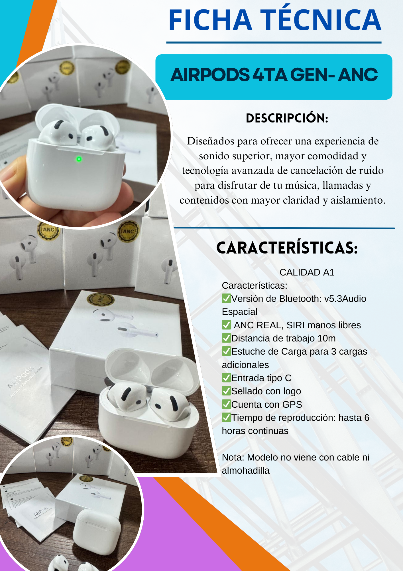 Airpods 4 gen - Calidad A1