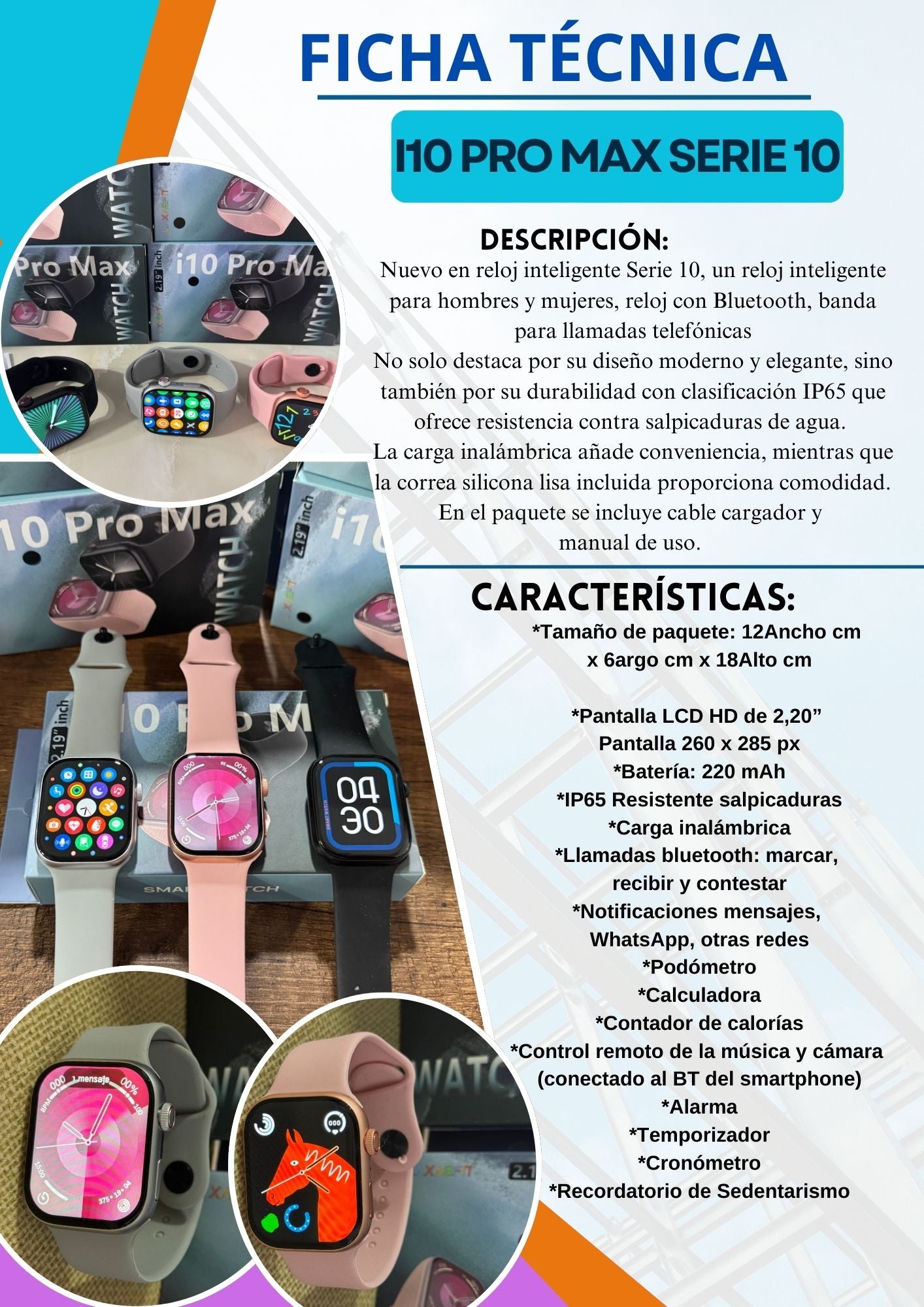 Smartwatch i10 Pro Max Serie 10