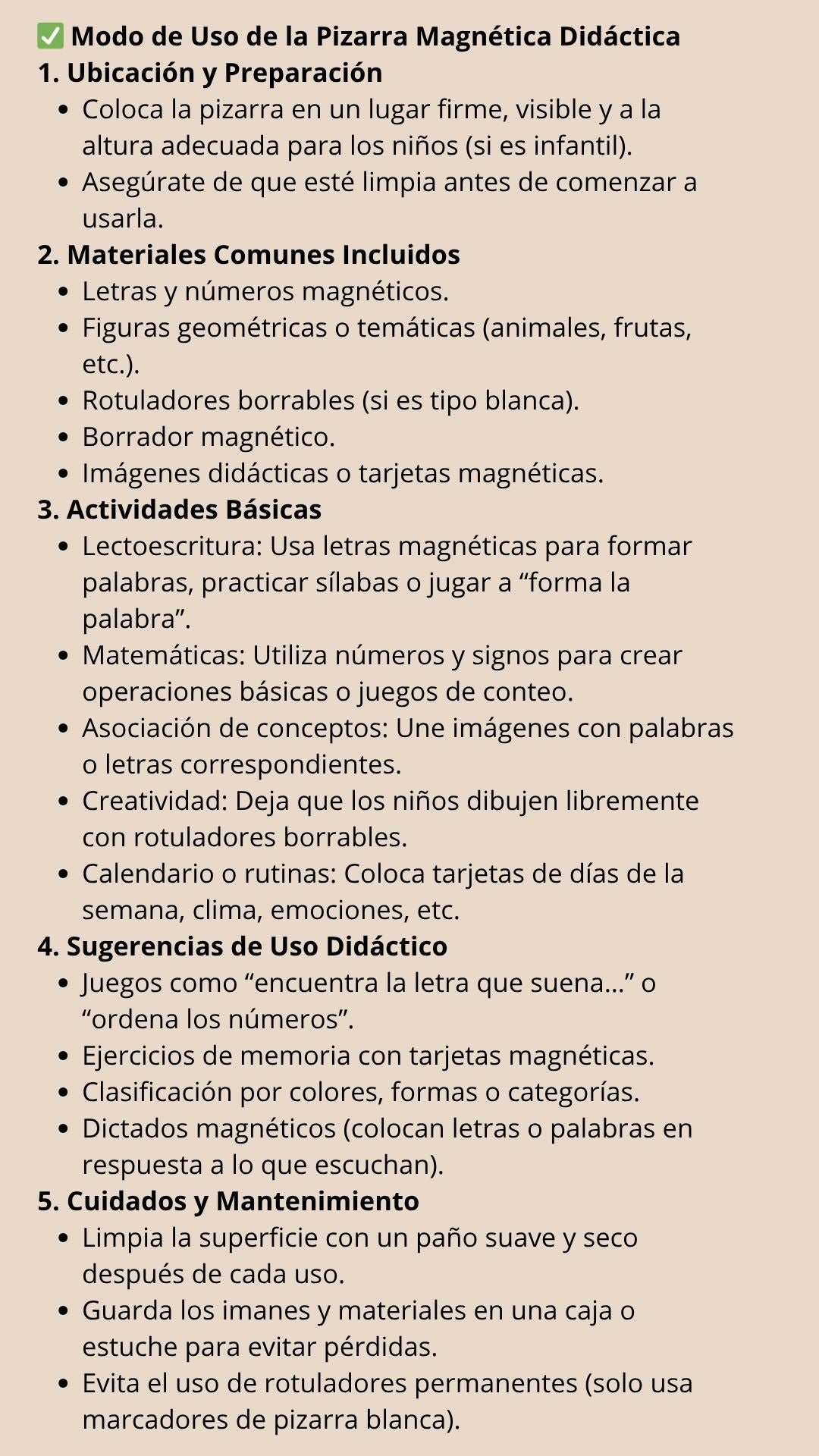 Pizarra Magnética Didáctica - 3 a 8 años