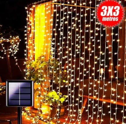 Cortina LED Solar – Ilumina tus espacios sin enchufes