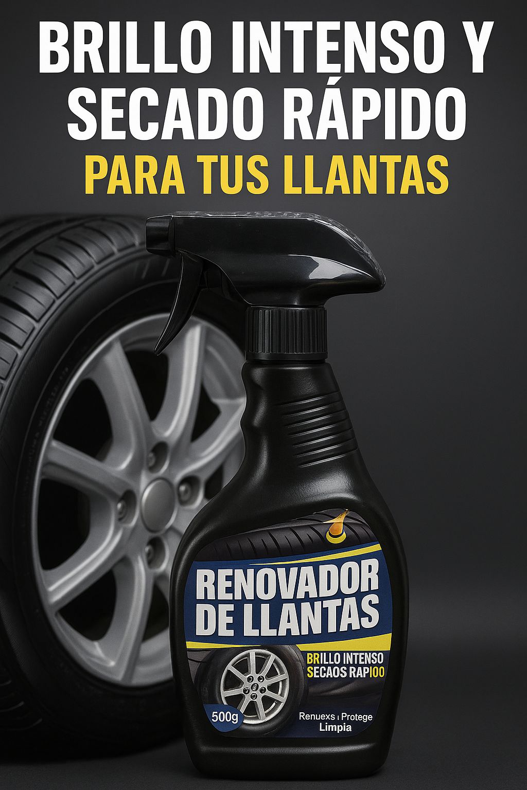 Renovador de Llantas 500 g – Brillo Intenso en Minutos