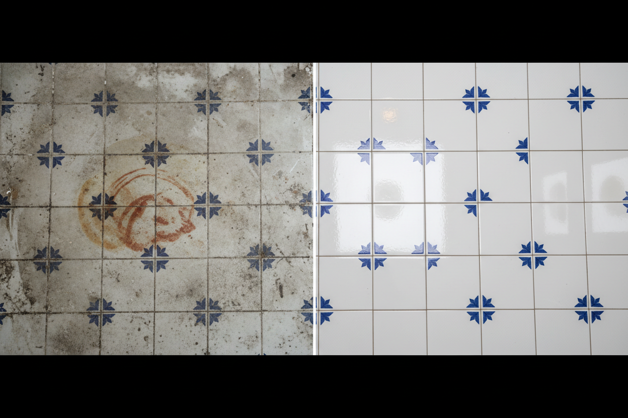 Antes y después azulejos