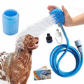 Cepillo con agua fluyendo