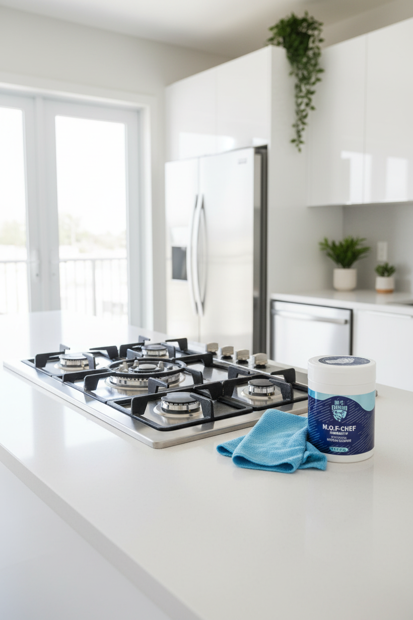 Cocina limpia y brillante