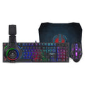 Combo Gamer Enkore Bravio 4 en 1: Teclado + Mouse + Audífonos + Pad