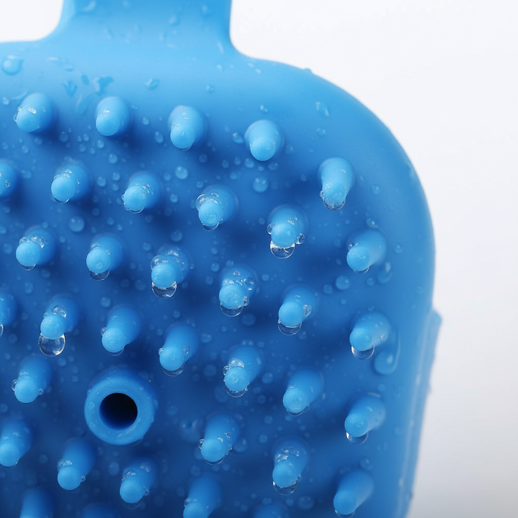 Detalle de cerdas con gotas