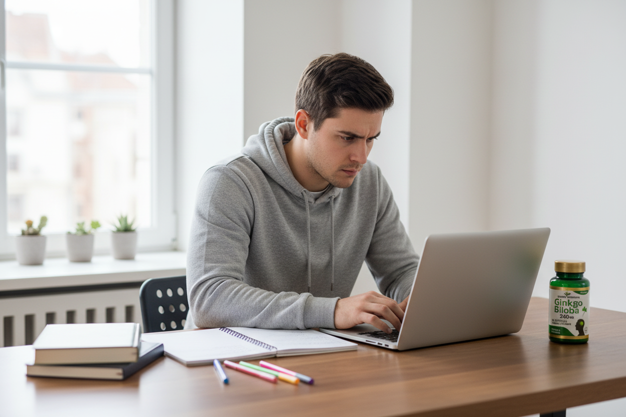 Estudiante concentrado estudiando
