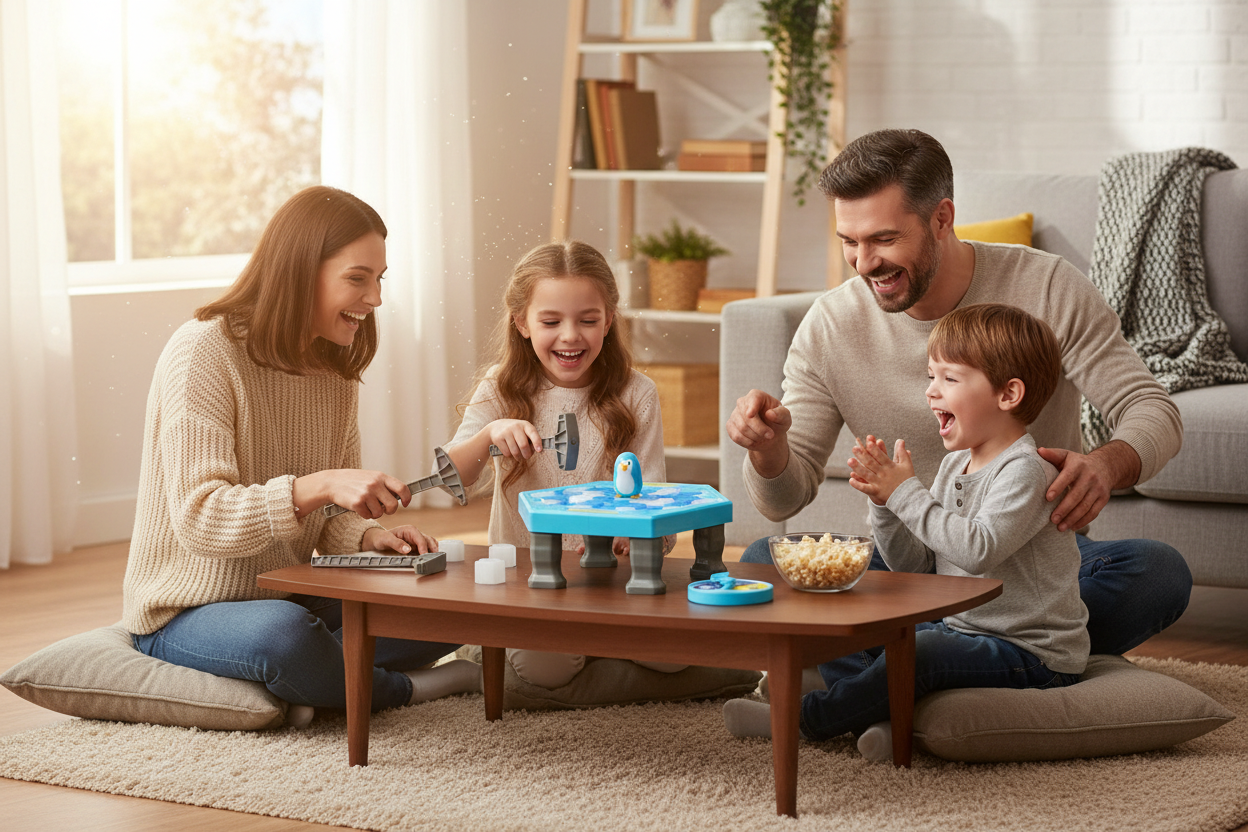 Familia jugando junta