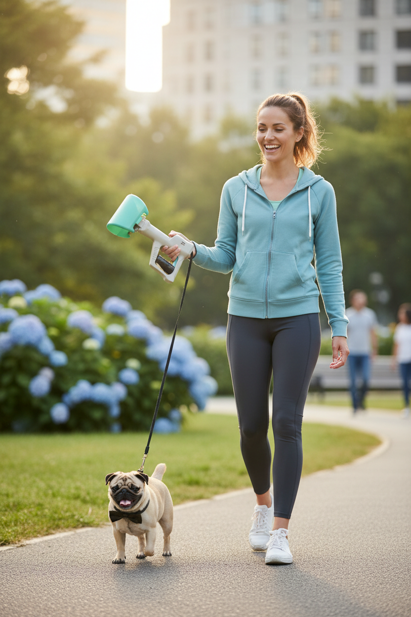 Lifestyle con dueño y mascota