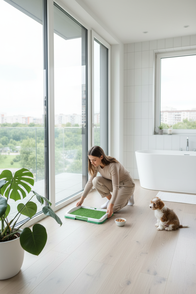 Lifestyle en balcón o baño