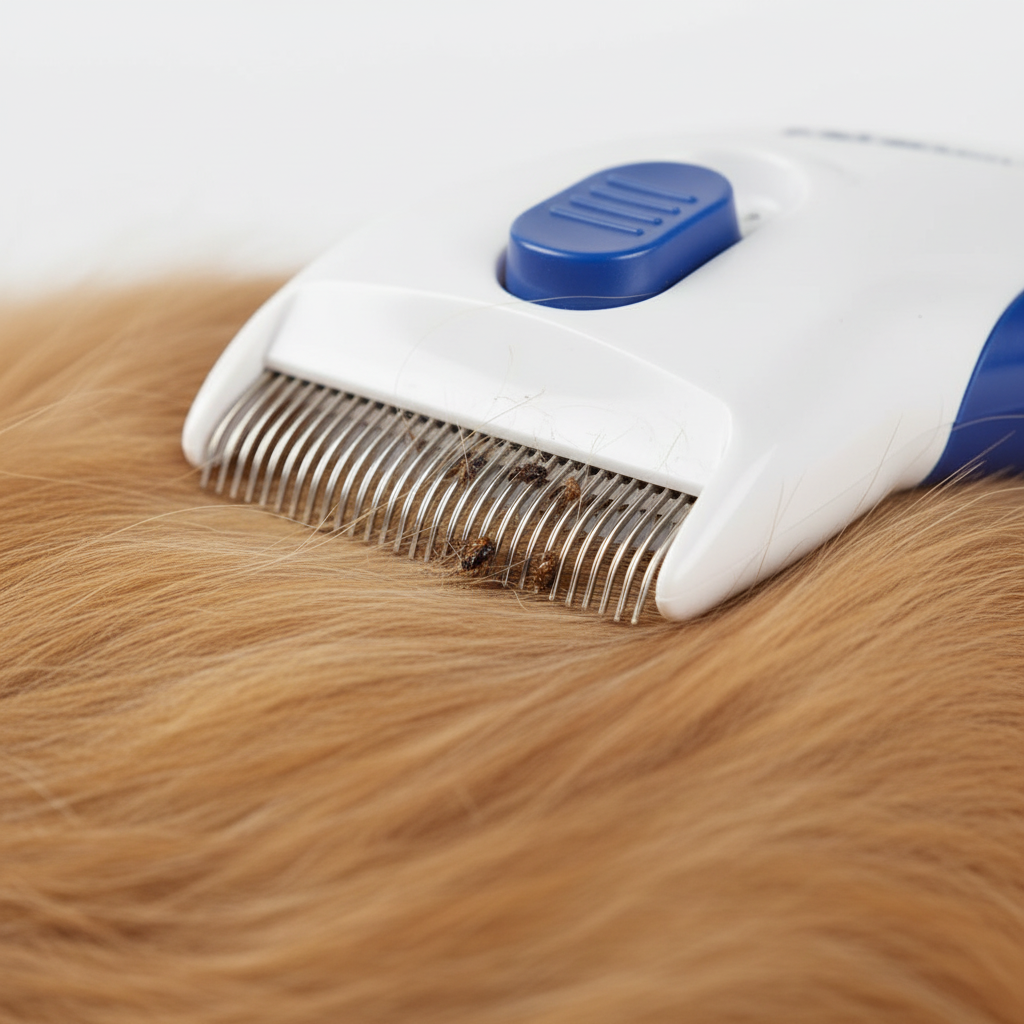 Peinado removiendo pulgas