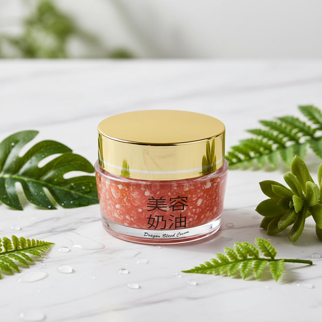 Producto sobre mármol con elementos naturales