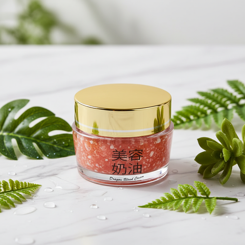 Producto sobre mármol con elementos naturales