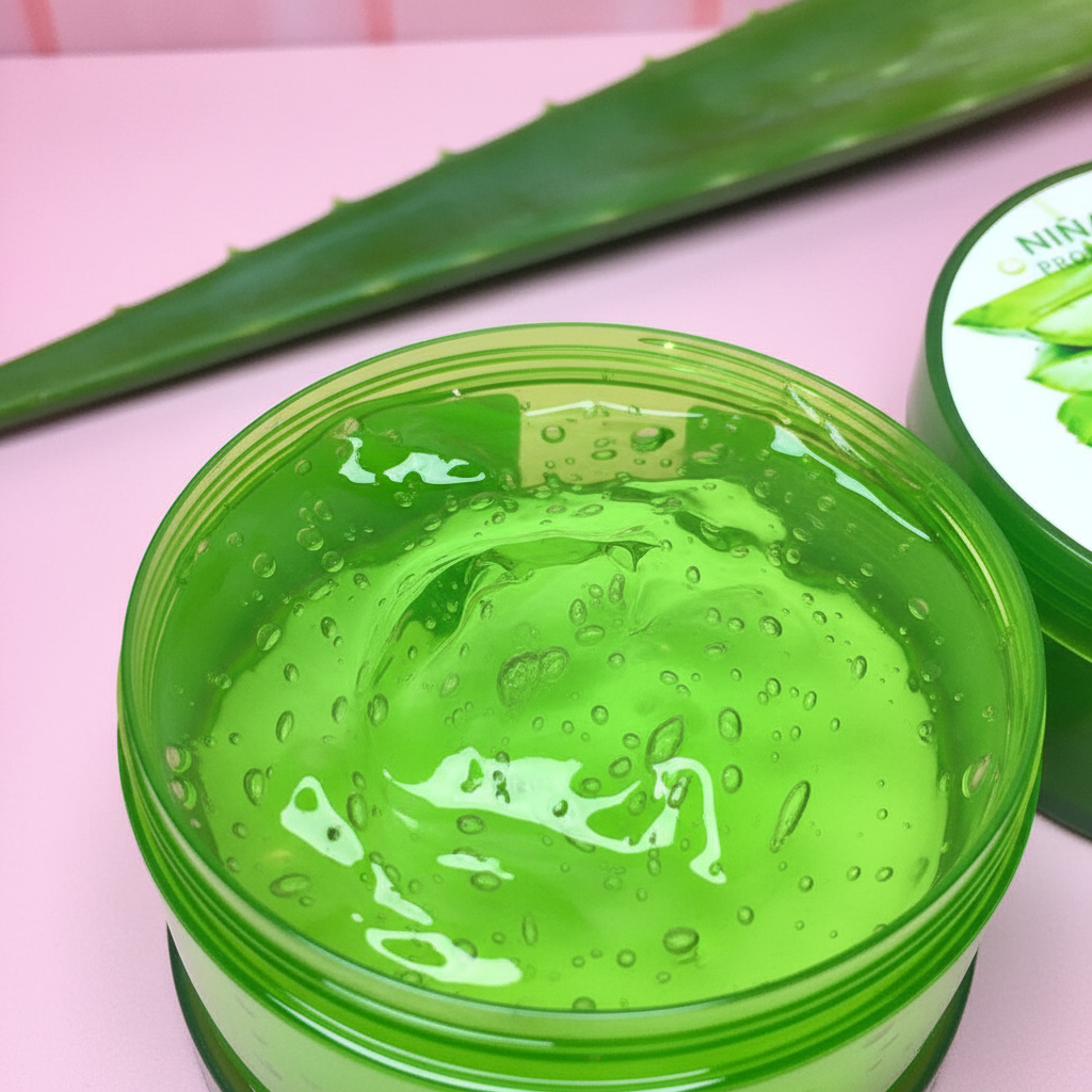 Textura transparente de aloe vera