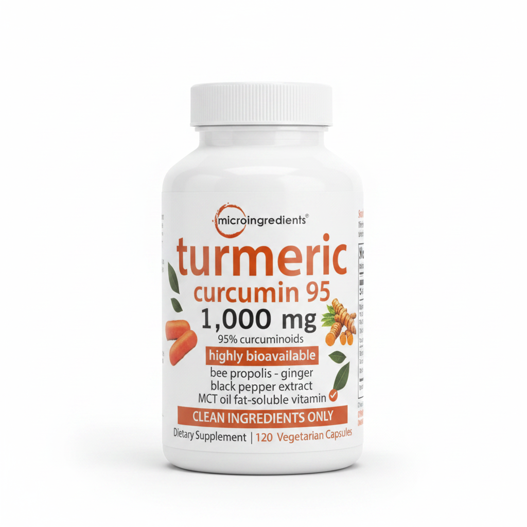 Turmeric Curcumin fondo blanco